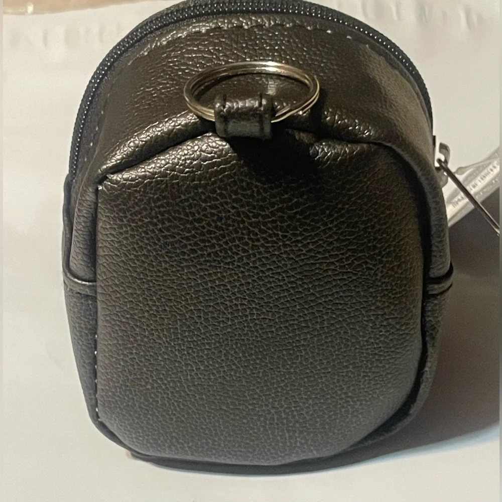 🔴‎ 3/$12 U Style Mini Backpack Keychain Black Blue Stripe Coin Pouch Bag NWT